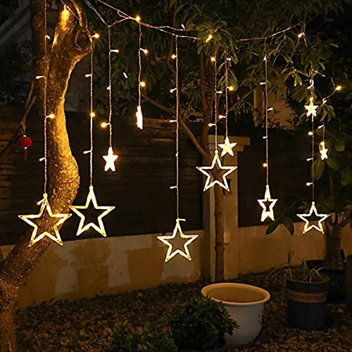 5+5 Star Light String | Decorative LED Star Curtain Lights for Home, Balcony, Wedding & Festive D?cor | USB Powered with Multiple Light Modes