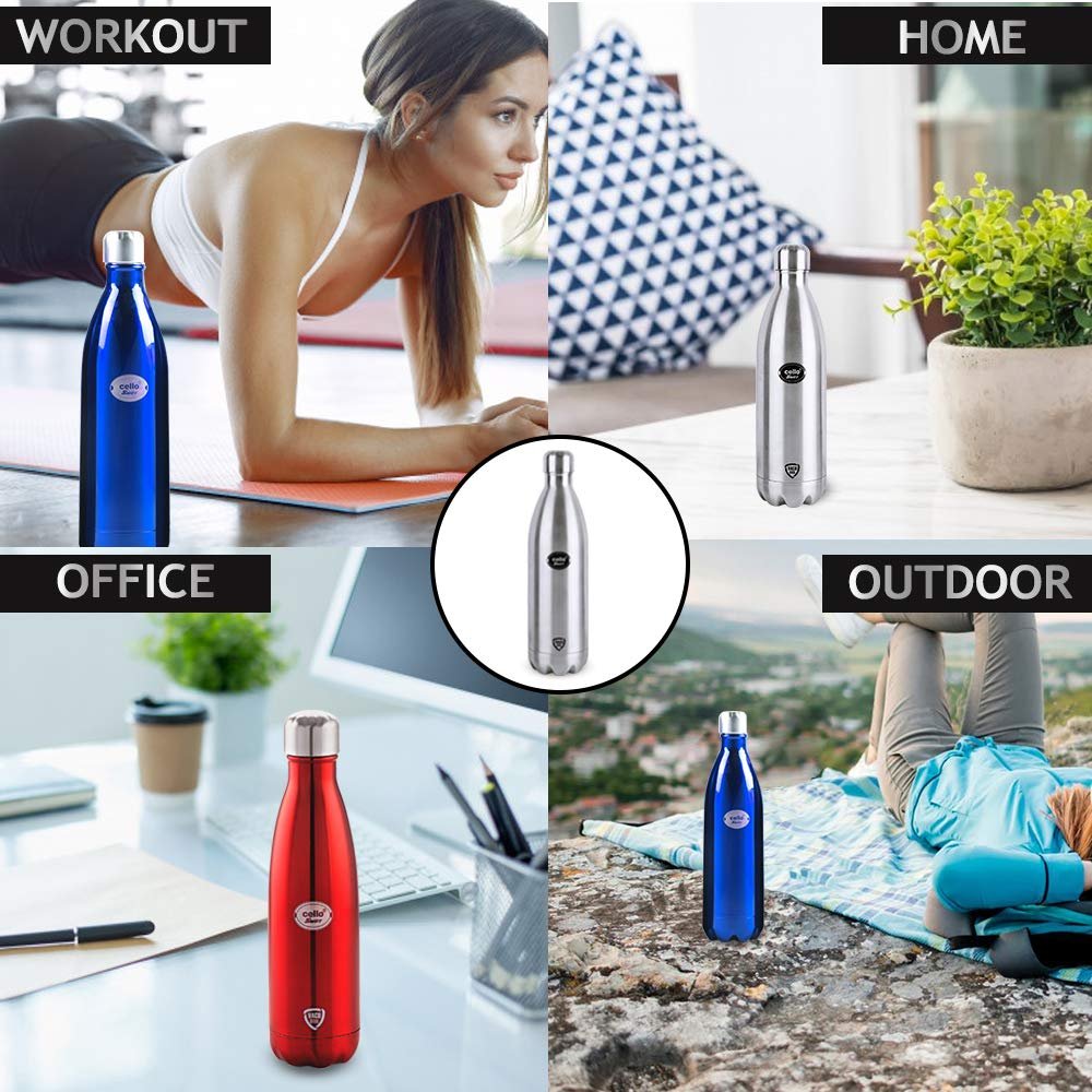 750ML Hot and Cold Water Bottle | Stainless Steel Vacuum Insulated Flask | Leak-Proof Thermos for Travel, Office & Outdoor Use