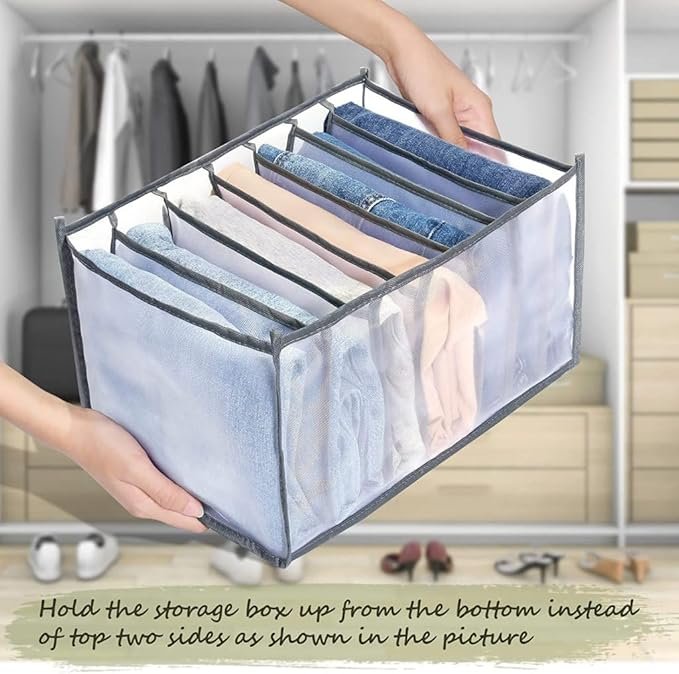 7 Compartment Storage Box | Multi-Section Organizer for Home, Office & Craft Supplies | Durable Plastic Container with Secure Lids