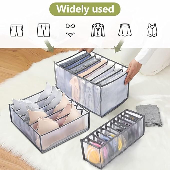 7 Compartment Storage Box | Multi-Section Organizer for Home, Office & Craft Supplies | Durable Plastic Container with Secure Lids