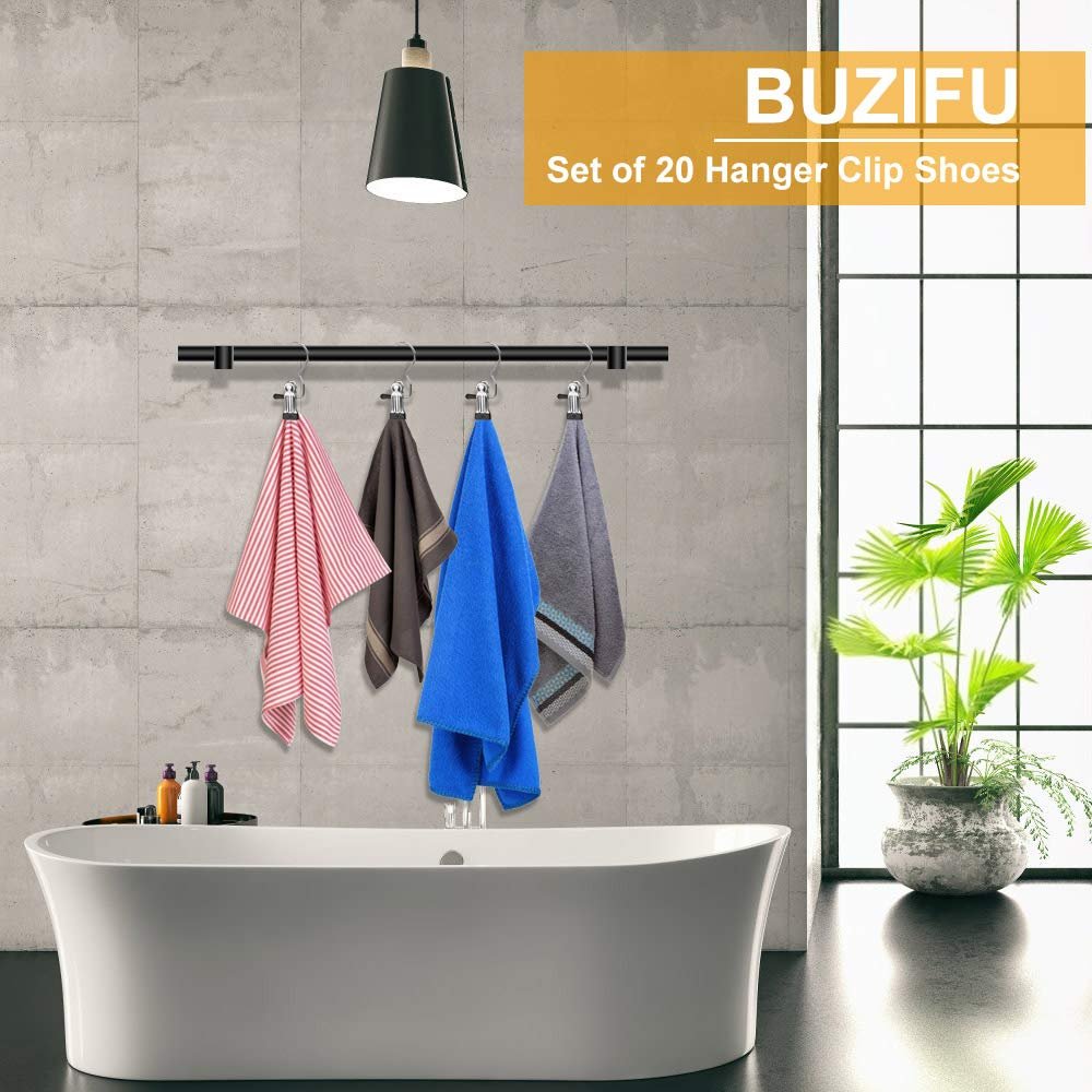 Cloth Hanger Hooks ? Space-Saving Plastic Cascading Hanger Connectors for Wardrobe Organization ? Durable Multi Hanger Hooks for Clothes, Shirts, and Sarees (Pack of 12)