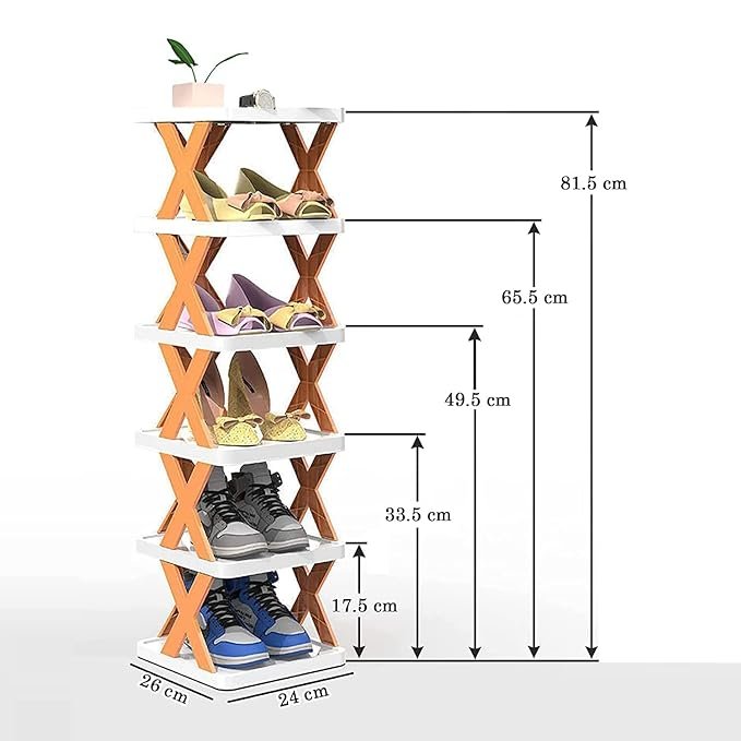 Folding Shoe Rack ? Portable & Space-Saving Shoe Organizer Stand for Home, Entryway, or Closet ? Foldable 4-Tier Shoe Storage Rack for 12+ Pairs