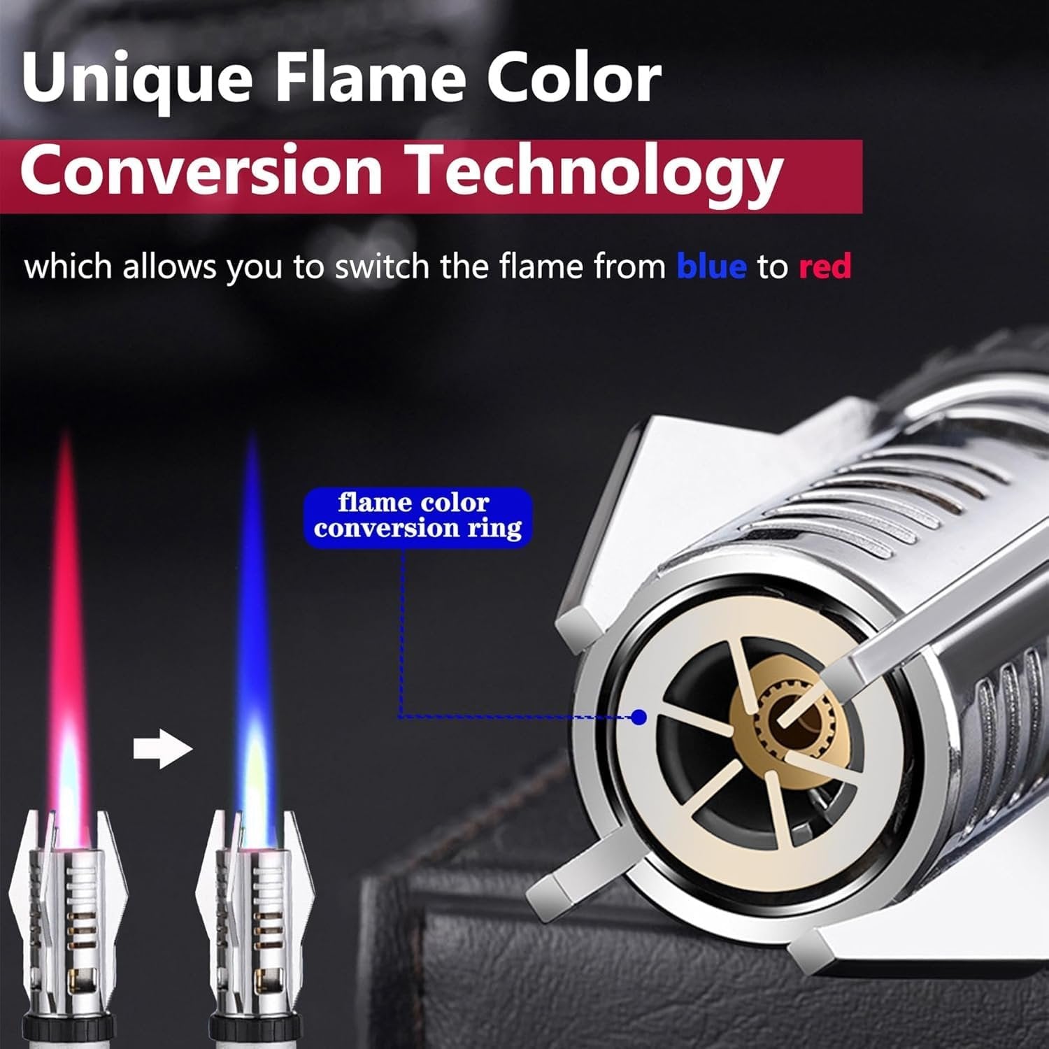 Jet Flame Lighter ? Refillable Butane Torch Lighter with Adjustable Flame, Windproof Metal Body for Kitchen, BBQ, Camping & Outdoor Use