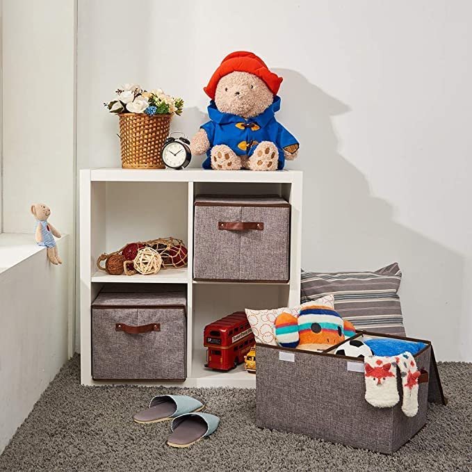 Double Cover Foldable Storage Box ? Large Capacity Collapsible Organizer with Dual Open Lid, Fabric Storage Bin for Clothes, Toys, Blankets & More