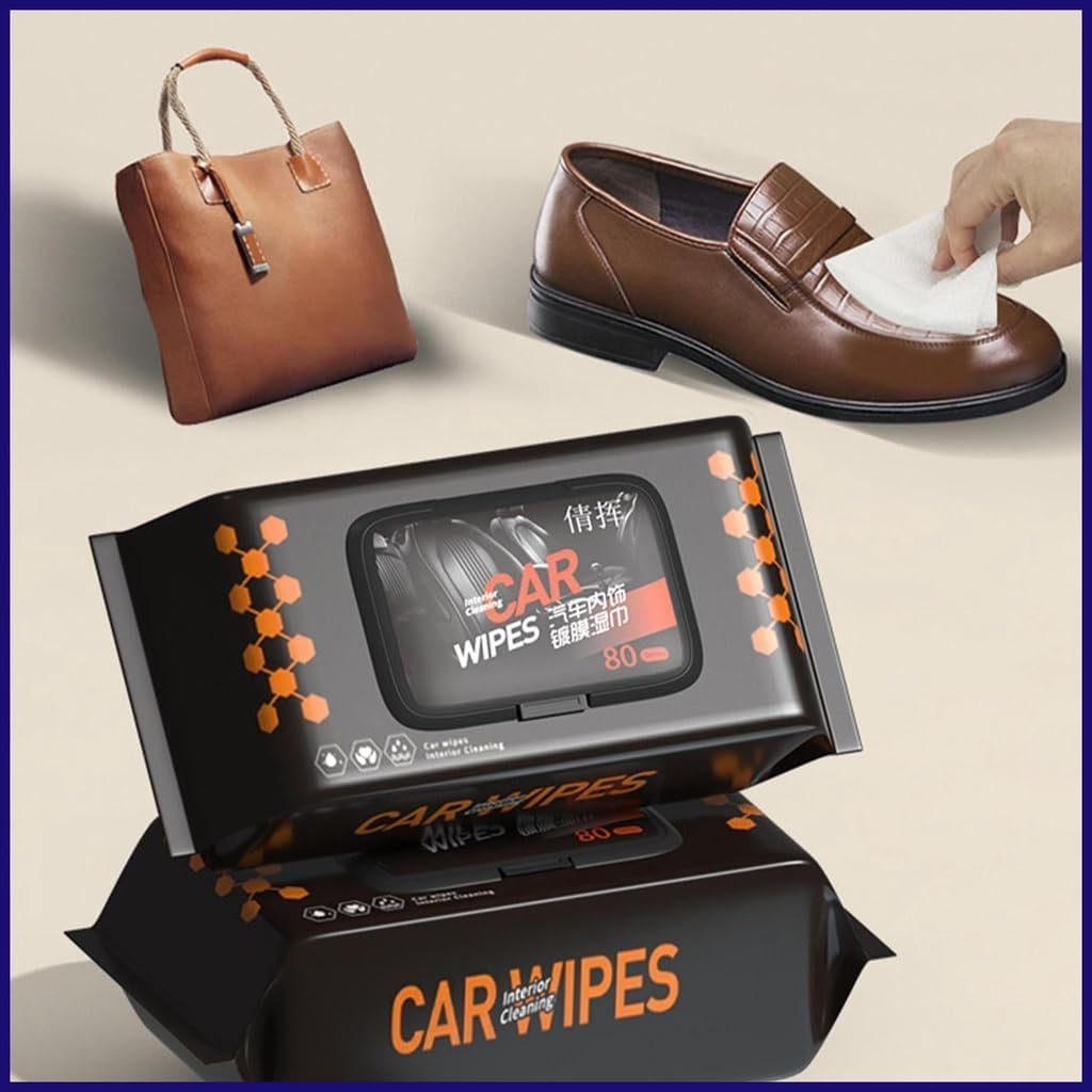 Car Cleaning Wipes ? All-in-One Auto Detailing Wipes for Interior & Exterior | Dashboard, Glass, Leather, Vinyl, Plastic | Quick Clean & Shine | Pack of 30/50/100