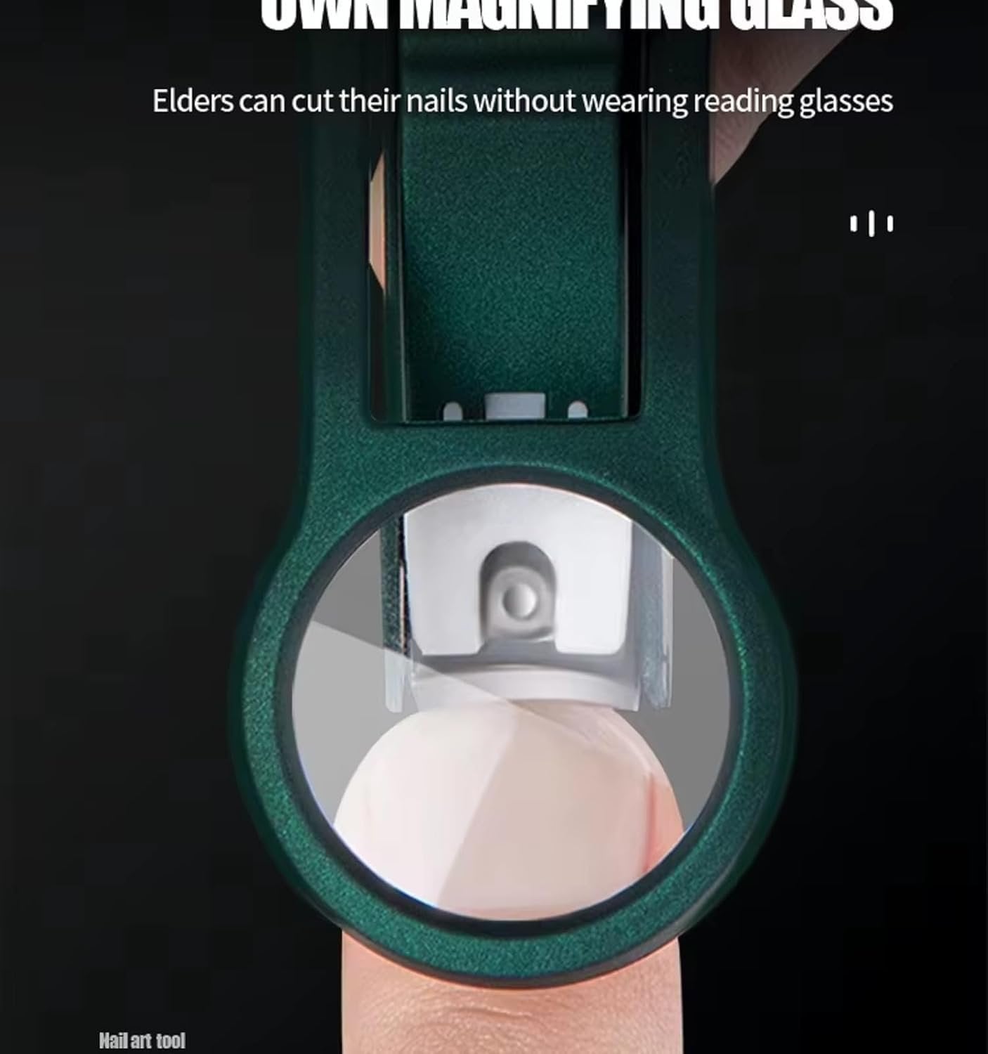 Magnifying Nail Cutter ? Precision Nail Clipper with 4x Magnifier for Seniors, Kids & Vision Support, Sharp Stainless Steel Blades for Fingernails & Toenails