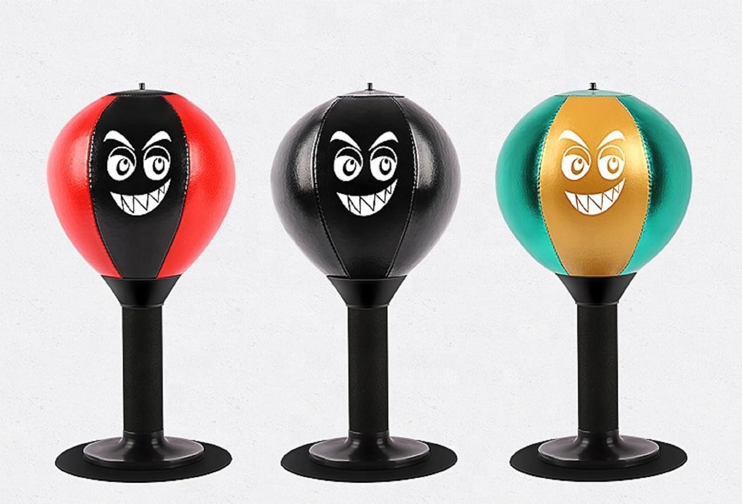 Black Desktop Punching Ball ? Office Stress Relief Speed Bag with Strong Suction Base, Mini Boxing Ball for Desk Focus & Fun, Durable PU Leather Build