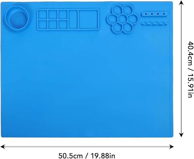 Silicone Painting Mat ? Non-Stick, Heat-Resistant Craft Mat for Resin, Painting, DIY Art & Kids Activities, Washable & Reusable Table Protector