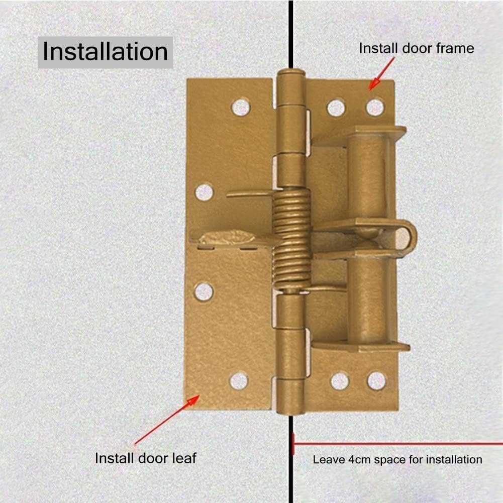 Automatic Door Closer Hinge Lock ? Self-Closing Adjustable Door Closer for Home, Office & Interior Doors, Easy Installation with Durable Spring Mechanism