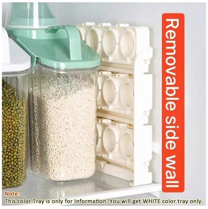 24 Grid Egg Storage Box ? Stackable Plastic Egg Holder with Lid, Refrigerator Organizer Tray for 24 Eggs, BPA-Free & Space Saving Design