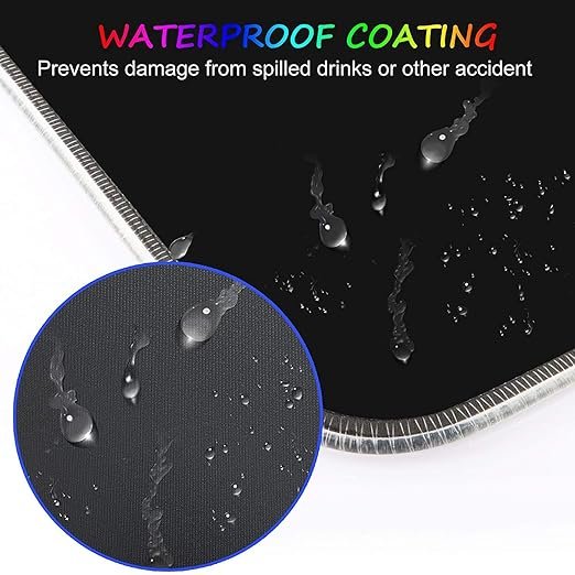 RGB Keyboard Mouse Pad (80?30 cm) ? Extended Gaming Mousepad with LED Lighting, Non-Slip Base, Soft Waterproof Surface, USB Powered for Desk Setup & Gamers