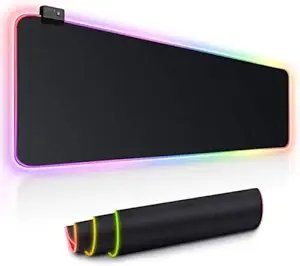 RGB Keyboard Mouse Pad (80?30 cm) ? Extended Gaming Mousepad with LED Lighting, Non-Slip Base, Soft Waterproof Surface, USB Powered for Desk Setup & Gamers