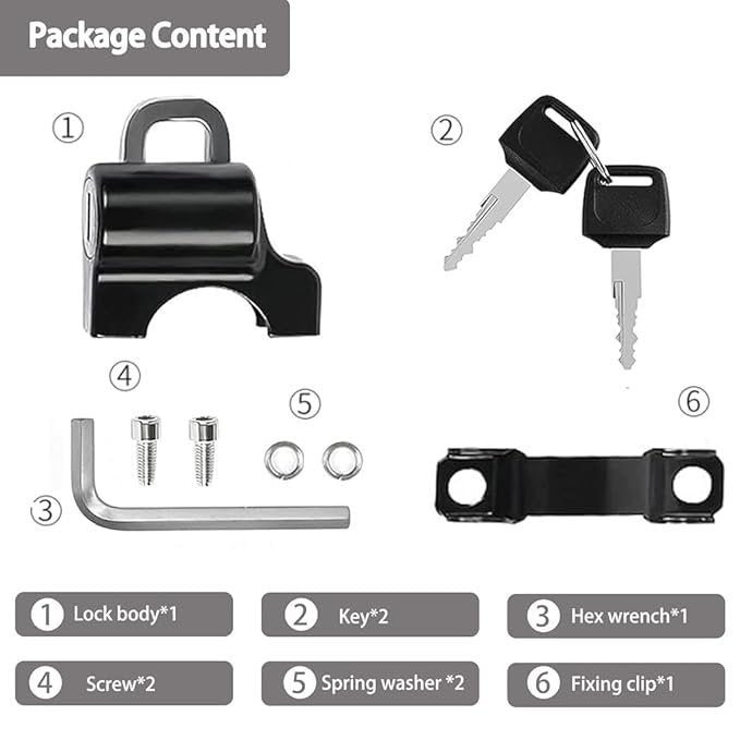 Motorcycle Helmet Lock ? Heavy Duty Steel Cable with Combination Code & Carabiner Clip, Anti-Theft Portable Lock for Bike Helmets, Jackets, & Gear