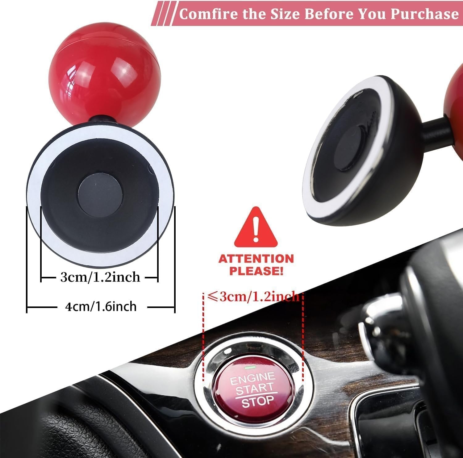 Car Push Button Rocker Switch ? 12V/24V Waterproof Toggle Switch with LED Indicator, ON/OFF Control for Automotive, Marine, Boat, Truck, and RV