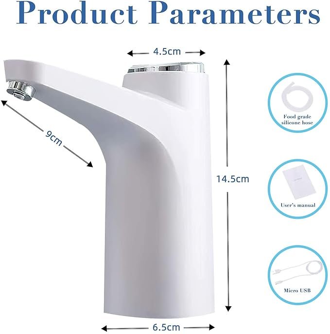 Touch Intelligent Electric Water Pump ? USB Rechargeable Automatic Water Dispenser for Bottles, One-Touch Switch, Portable Drinking Pump for Home & Office