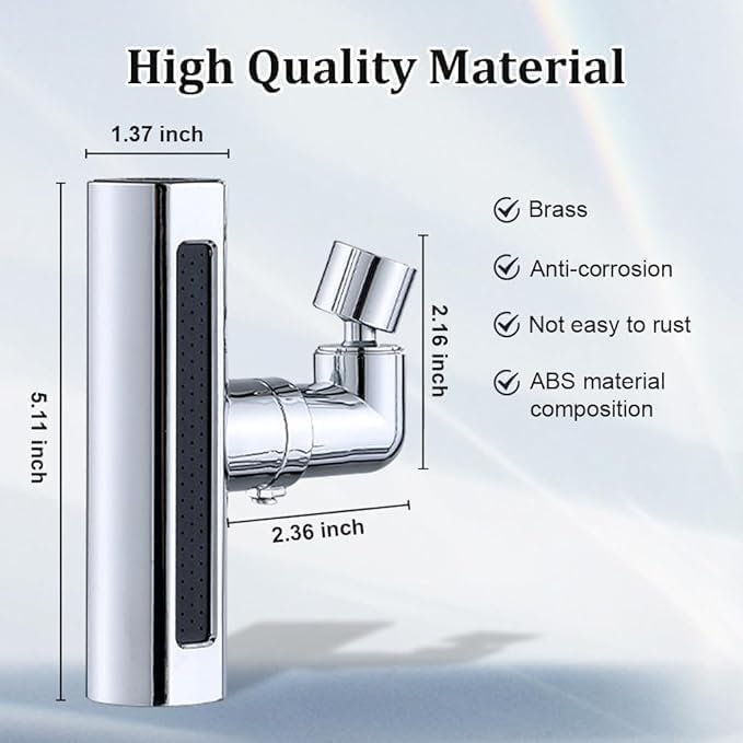 Waterfall Bathroom Faucet ? Modern Single Handle Sink Tap with Wide Spout | Chrome Finish, Hot & Cold Mixer, Easy Installation for Vanity & Basin