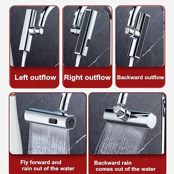 Waterfall Bathroom Faucet ? Modern Single Handle Sink Tap with Wide Spout | Chrome Finish, Hot & Cold Mixer, Easy Installation for Vanity & Basin