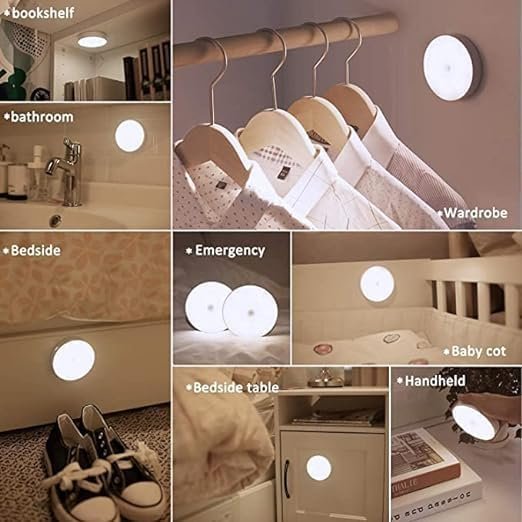 Body Induction Motion Sensor Light ? USB Rechargeable Wireless LED Night Light with Auto On/Off | Magnetic Wall Light for Closet, Stair, Kitchen, Bedroom & Hallway