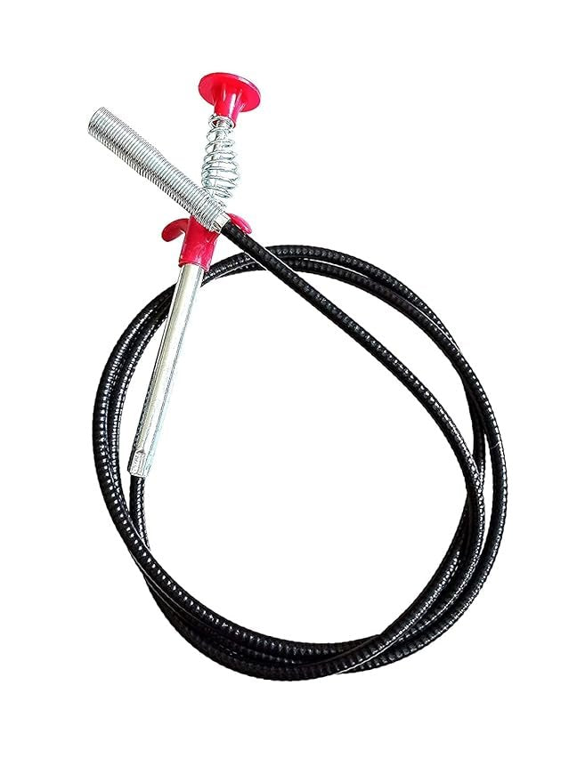 Hair Catching Drain Chain ? 160CM / 5Ft | Flexible Sink & Shower Drain Clog Remover with Hooks | Reusable Hair Catcher Tool for Bathroom, Kitchen & Bathtub