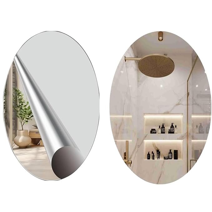 Mirror Sticker 20?30 cm | Flexible Wall Mirror Sheet with Self-Adhesive Backing | Unbreakable Acrylic Mirror for Home D?cor, Craft, Gym & Kids' Room
