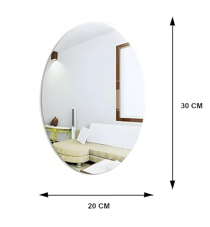 Mirror Sticker 20?30 cm | Flexible Wall Mirror Sheet with Self-Adhesive Backing | Unbreakable Acrylic Mirror for Home D?cor, Craft, Gym & Kids' Room