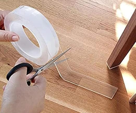 3M Ivy Grip Tape | Transparent Double-Sided Nano Tape for Wall Mounting, Home & Office Use | Reusable, Washable & Strong Adhesive Gel Tape (Multi-Purpose)