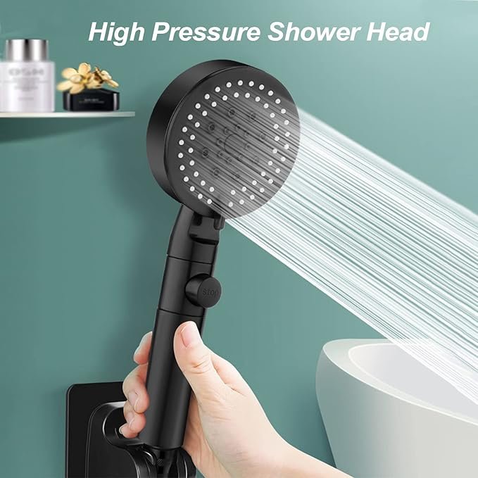 5 Gear Shower Head | Adjustable Water Flow with Multiple Spray Settings | High Pressure Shower Head for Bathroom