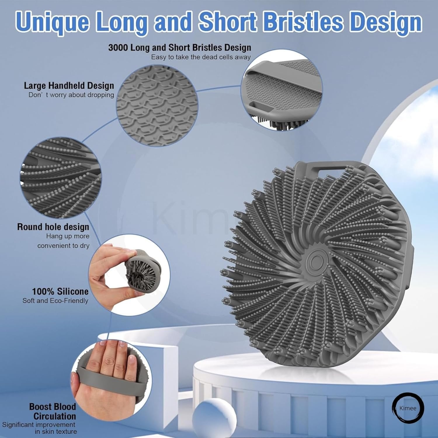 Mini Body Scrubber ? Soft Silicone Exfoliating Shower Brush for Face & Body, Gentle Skin Cleaner for Sensitive Skin, Portable & Quick-Dry Bath Tool for Men & Women