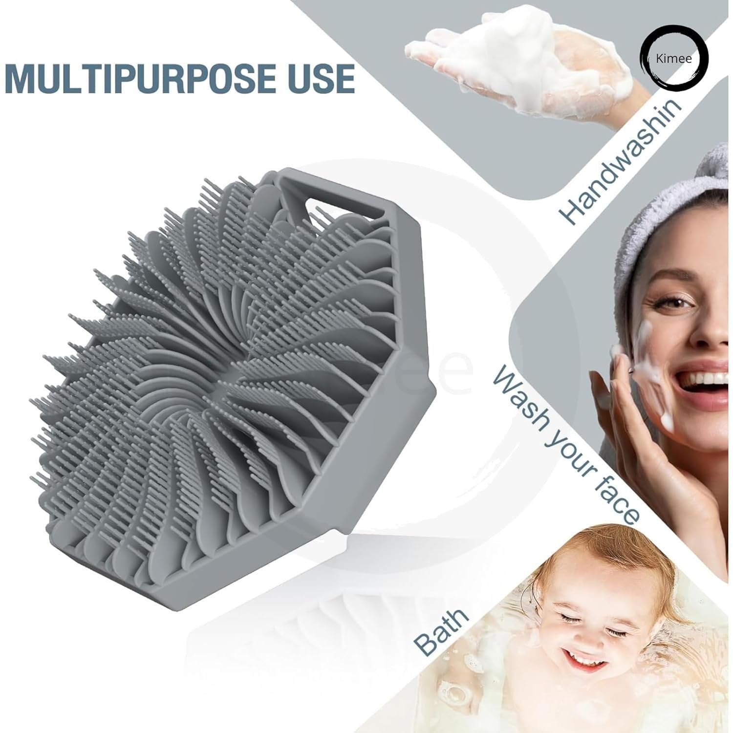 Mini Body Scrubber ? Soft Silicone Exfoliating Shower Brush for Face & Body, Gentle Skin Cleaner for Sensitive Skin, Portable & Quick-Dry Bath Tool for Men & Women