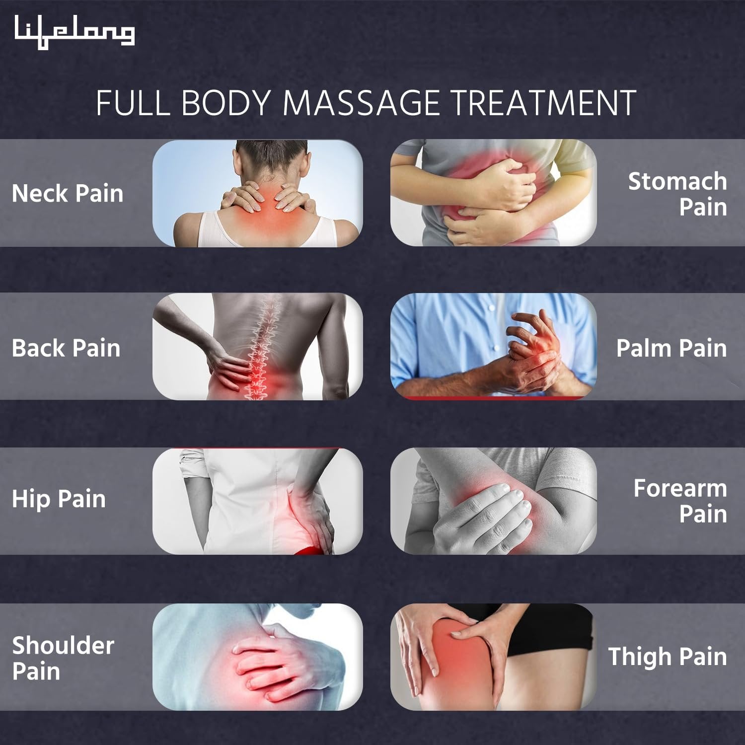 Full Body Massager for Pain Relief | Electric Handheld Body Massager with Multiple Attachments | Relaxing Deep Tissue Muscle Massager for Neck, Back, Legs & Shoulder | Portable & Powerful Massager