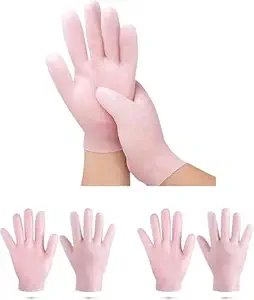Silicone Moisturizing Hand Gloves ? Reusable Spa Gloves with Gel Lining for Dry, Cracked Hands, Hydrating Treatment for Women & Men, Softening Hand Care Mitts