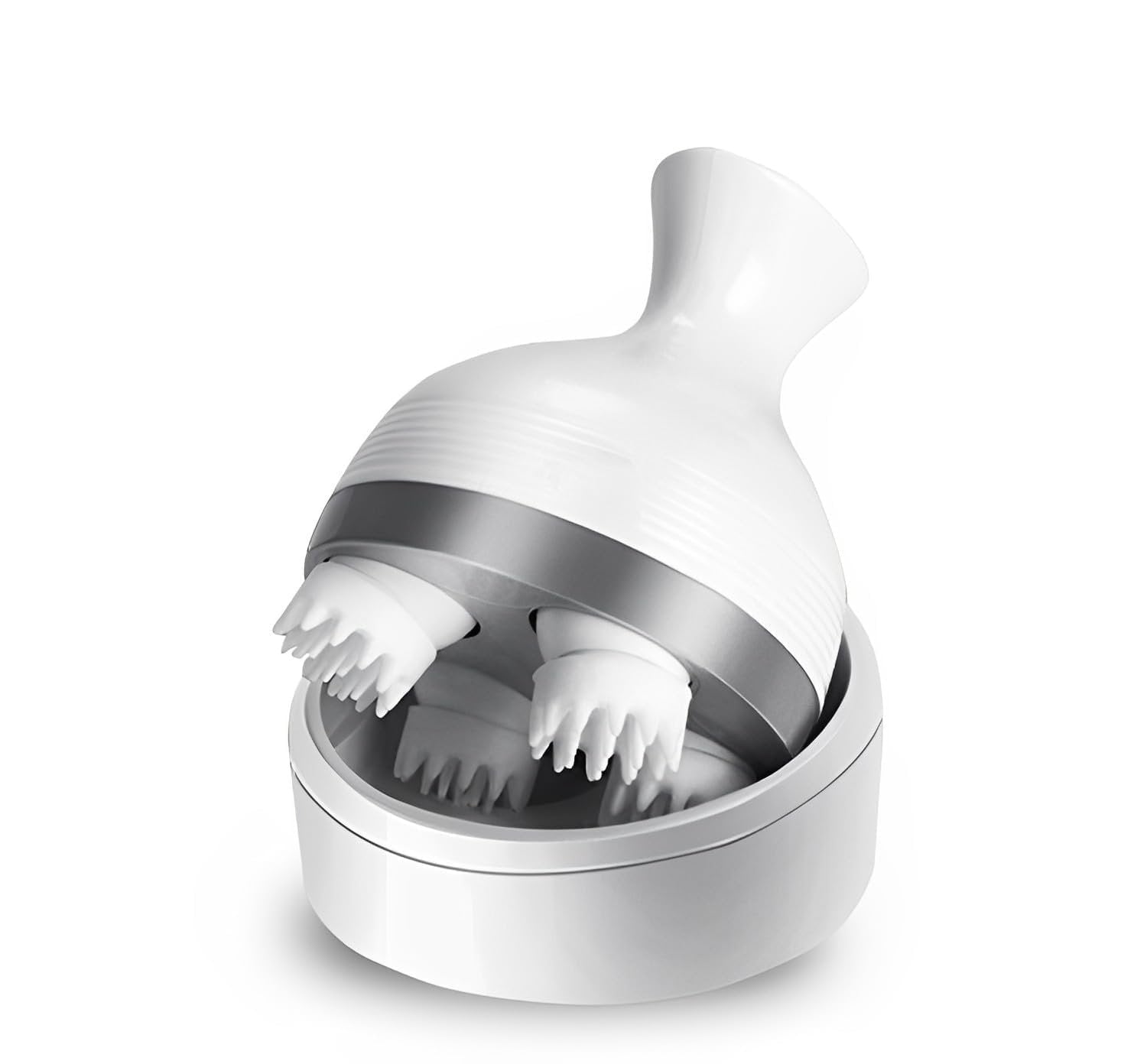 Electric Scalp Massager ? Large Rechargeable Head Massager with 4 Massage Nodes, Waterproof Design for Hair Growth, Stress Relief & Deep Relaxation