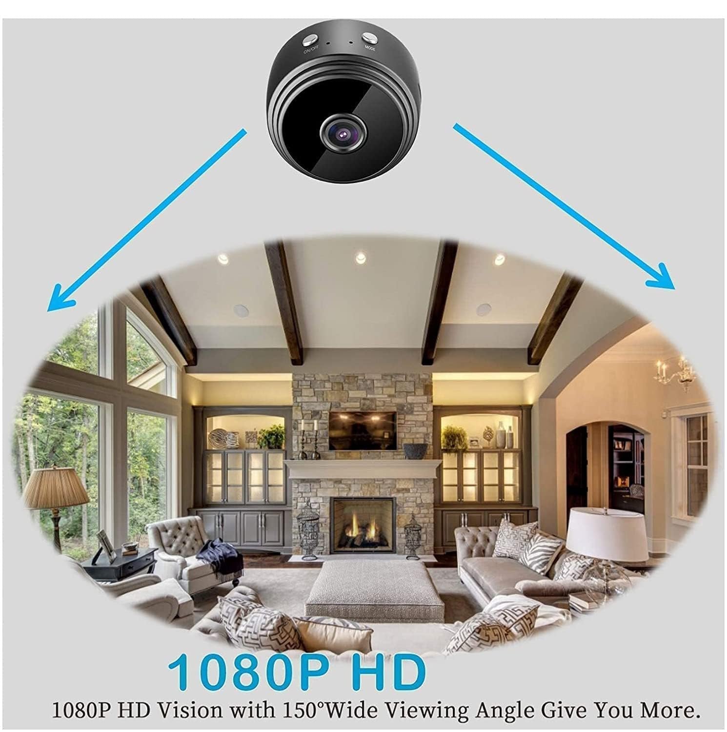 Wireless A9 Mini Camera ? HD WiFi Spy Camera with Night Vision & Motion Detection, Remote View via App, Small Security Camera for Home, Office & Car