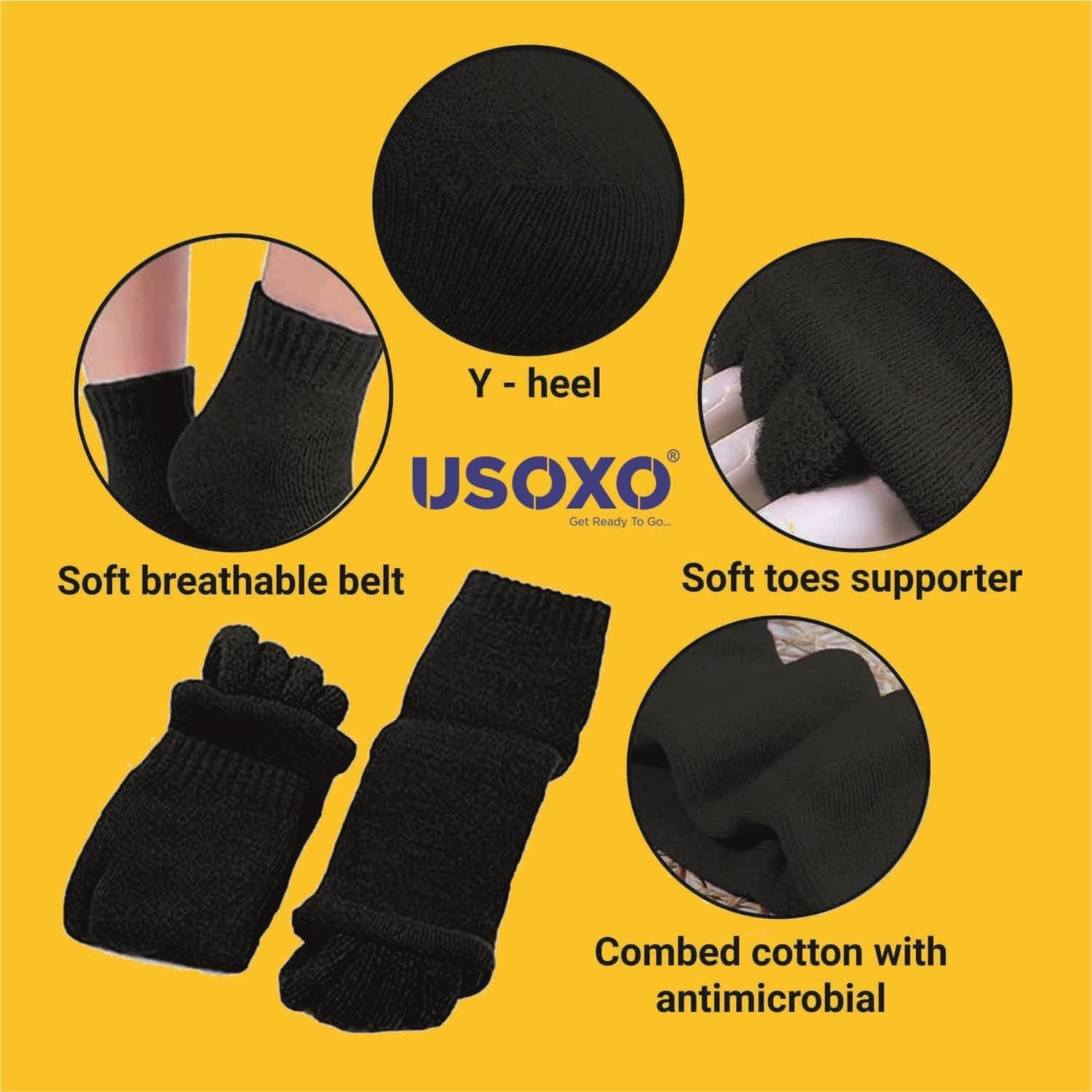 Foot Alignment Socks ? Toe Separator Socks for Bunions, Hammer Toe & Foot Pain Relief, Comfortable Stretch Therapy Socks for Men & Women