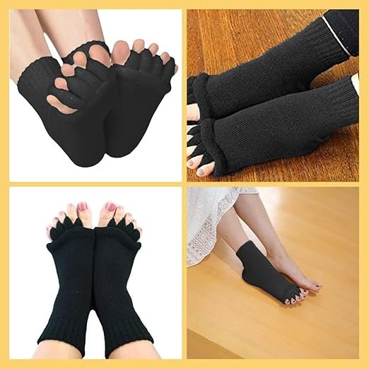 Foot Alignment Socks ? Toe Separator Socks for Bunions, Hammer Toe & Foot Pain Relief, Comfortable Stretch Therapy Socks for Men & Women