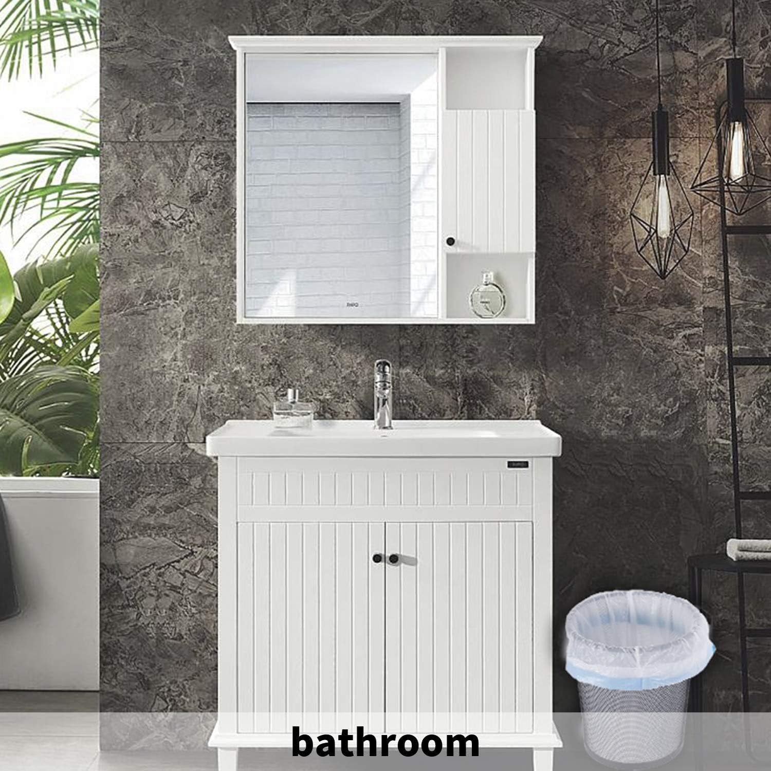 Garbage Bags 75PCS ? 45x50cm Medium Size Dustbin Bags, Leak-Proof & Tear-Resistant Trash Bags for Home, Kitchen, Office & Bathroom Use