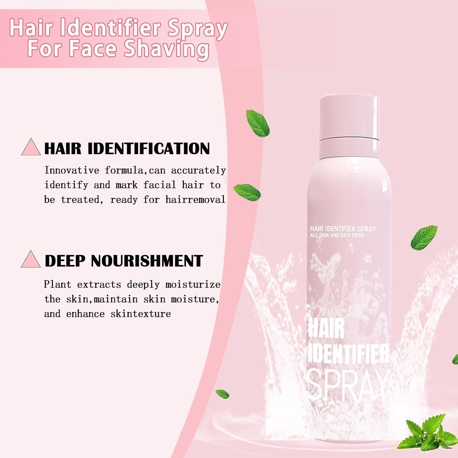 Hair Identifier Spray ? Precision Hair Color Guide Spray for Haircuts, Hairline Styling, Beard Shaping & Edge Control, Easy Wash-Off Formula for Barbers & Stylists