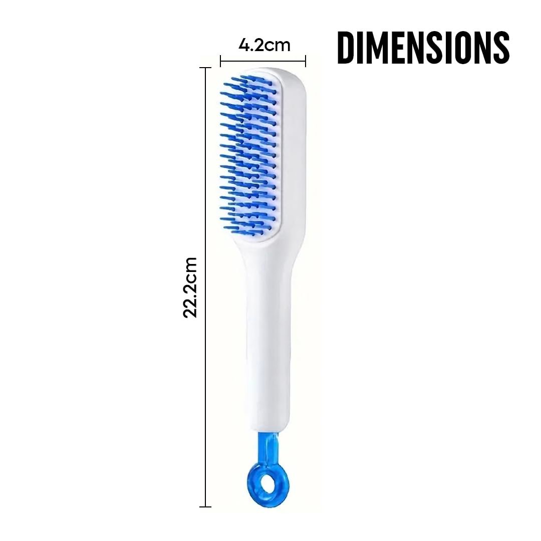 Self Cleaning Hair Brush ? Detangling Comb with One-Click Hair Removal, Anti-Static Scalp Massage Brush for All Hair Types, Women &amp; Men
