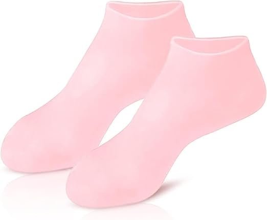 Silicone Moisturizing Gel Socks ? Cracked Heel Repair Socks with Vitamin-Infused Gel Lining, Reusable Hydrating Spa Socks for Dry Feet & Heel Care