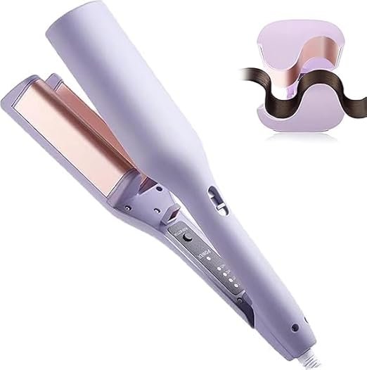 Wavy Hair Curler ? 3 Barrel Hair Waver Iron for Beach Waves, Fast Heating Ceramic Curling Tool with Adjustable Temperature for All Hair Types