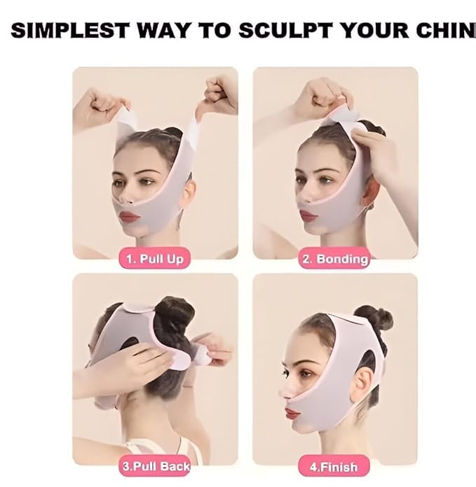 Face Slimming Mask ? V Line Lifting Mask for Double Chin Reduction & Firming | Reusable V-Shaped Face Belt for Women & Men | Skin Tightening Face Lifter