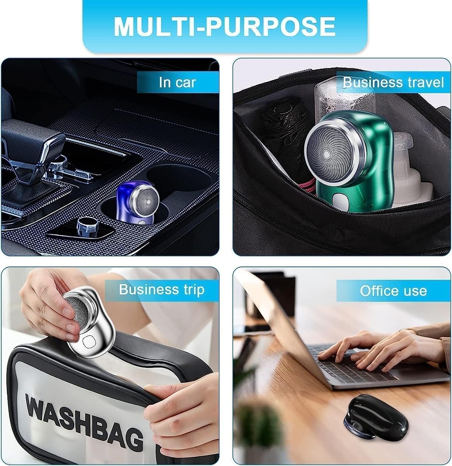 Mini Electric Shaver Trimmer for Men ? Portable Rechargeable Face & Beard Razor | USB Charging, Travel-Friendly Compact Grooming Tool for Clean Shave & Trimming