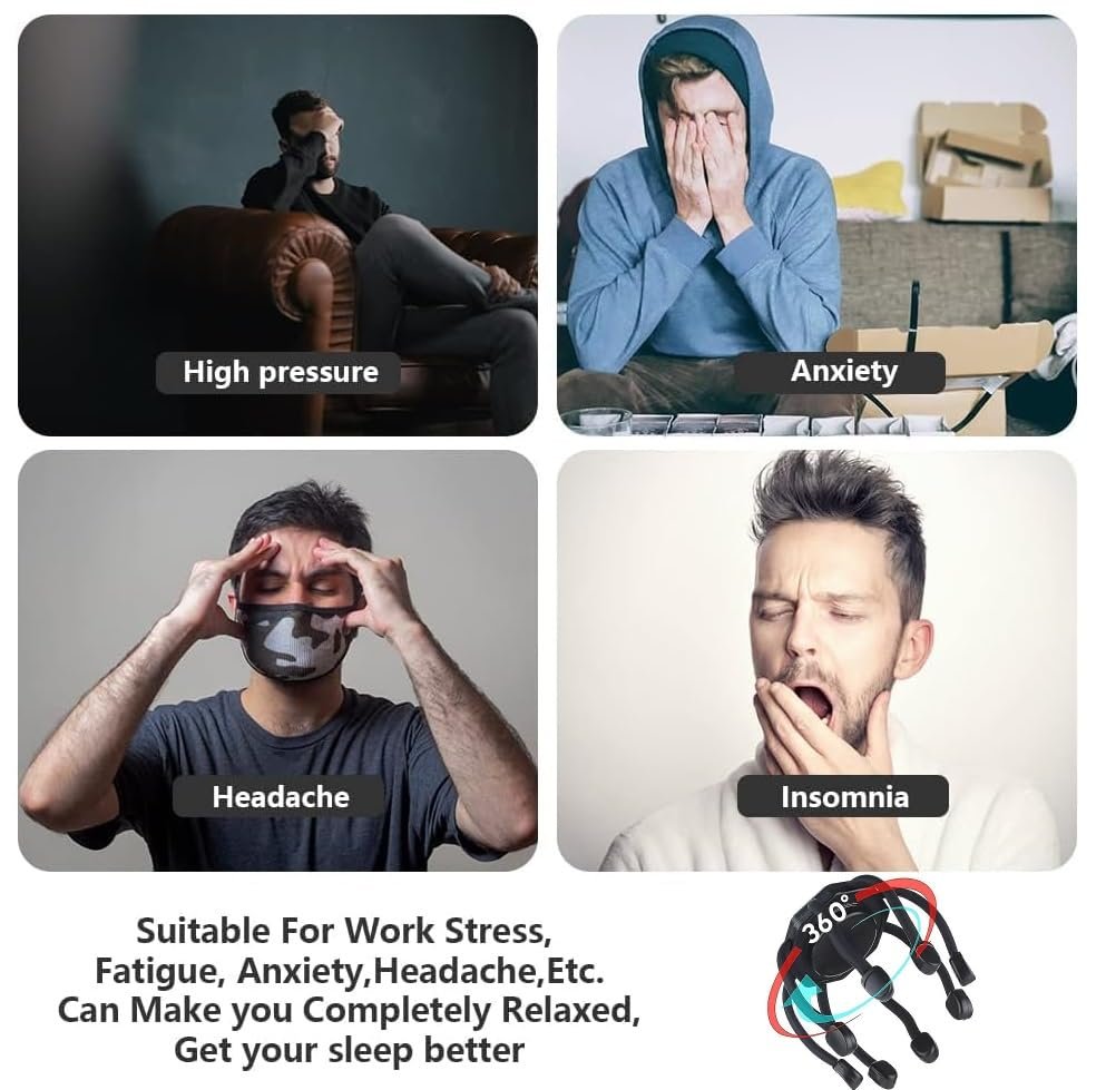 Head Massager ? Scalp Massage Tool for Stress Relief & Relaxation | Manual Octopus Design, Improves Blood Circulation, Lightweight & Portable