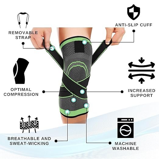 Knee Cap Support Brace ? Adjustable Compression Sleeve for Joint Pain Relief, Sports Injury & Arthritis | Breathable, Anti-Slip, Unisex