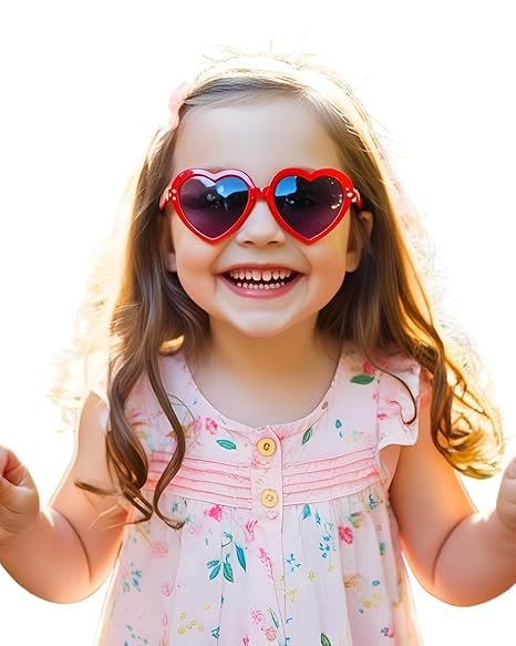 2 in 1 Heart Shaped Diffraction Glasses ? Light Diffraction Rainbow Rave Sunglasses for Parties, Festivals & Concerts | Stylish Heart Lens Goggles for EDM & DJ Events