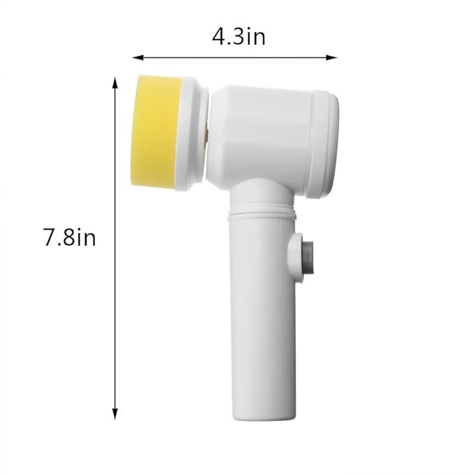5 in 1 Electric Magic Cleaning Brush ? USB Rechargeable Multi-Functional Scrubber for Kitchen, Bathroom, Tiles, Shoes & More | Cordless Spin Brush with 5 Replaceable Heads