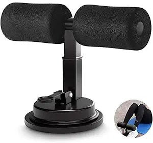 Sit Up Bar for Floor | Portable Suction Fitness Assistant for Ab Workouts & Core Training | Adjustable & Foam Padded Sit-Up Equipment for Home Gym Exercise