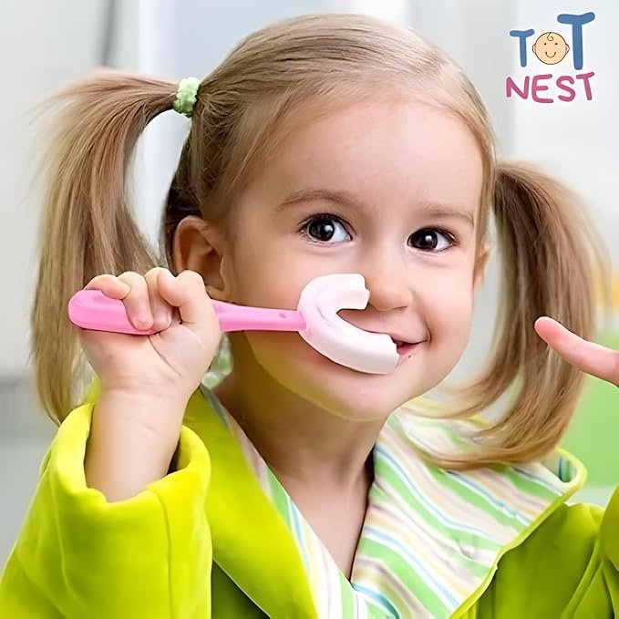 Baby U Shape Toothbrush | Silicone Soft Toothbrush for Infants & Toddlers | Safe BPA-Free Oral Care Trainer for Early Teeth Cleaning