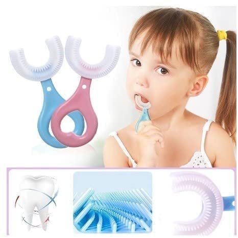 Baby U Shape Toothbrush | Silicone Soft Toothbrush for Infants & Toddlers | Safe BPA-Free Oral Care Trainer for Early Teeth Cleaning