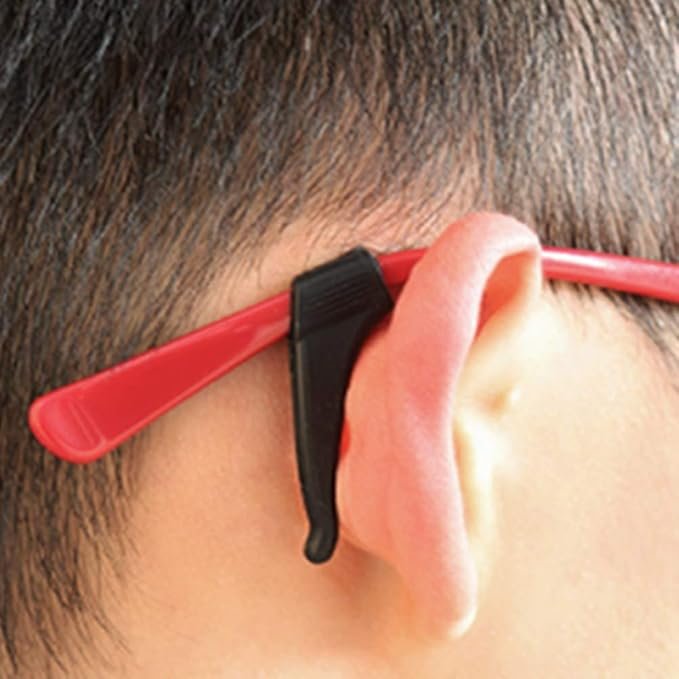 Eyeglasses Anti-Slip Grip Pair ? Soft Silicone Temple Tips for Glasses & Sunglasses ? Comfortable Ear Hooks for Secure Fit & All-Day Wear